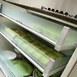 Вътрешно стъклено чекмедже с плавно прибиране за шкаф 1000 мм – PLANO