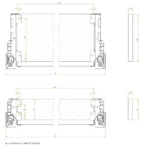 B-019 Задна планка за ПДЧ гръб 200мм за TEN